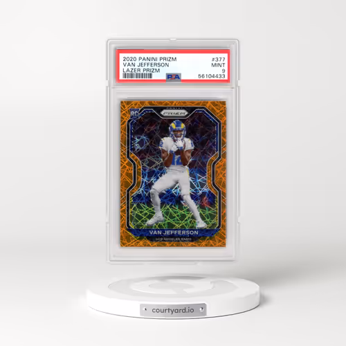 2020 Panini Prizm #377 Van Jefferson - Lazer Prizm (PSA 9 MINT)