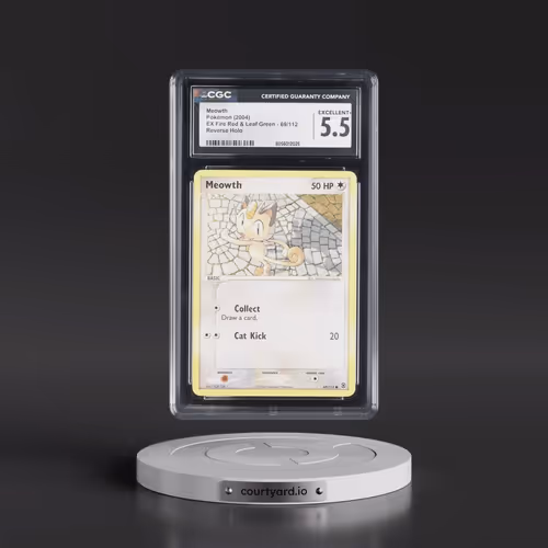 2004 EX Fire Red & Leaf Green #69/112 Meowth - Reverse Holo (CGC 5.5 EX+)