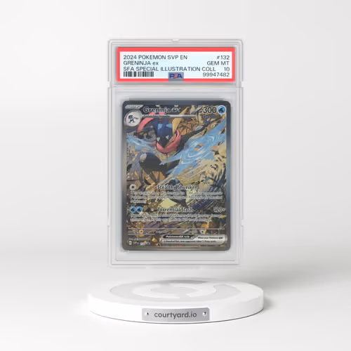 2024 Pokémon Svp EN-SV Black Star Promo #132 Greninja EX - Holo Shrouded Fable Special Illustration Collection (PSA 10 GEM MINT)