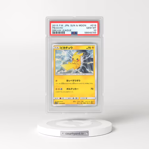 2019 Pokémon Sun & Moon Dream League #016 Pikachu (PSA 10 GEM MINT)