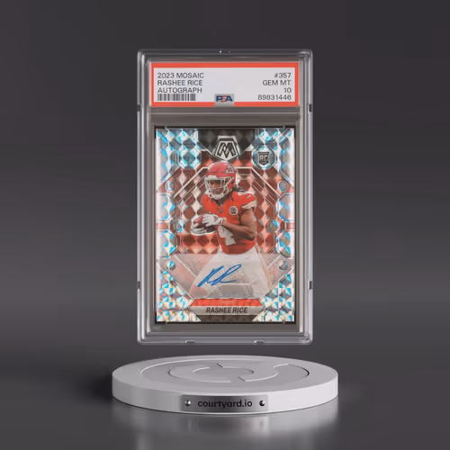 2023 Panini Mosaic #357 Rashee Rice - Autograph (PSA 10 GEM MINT)