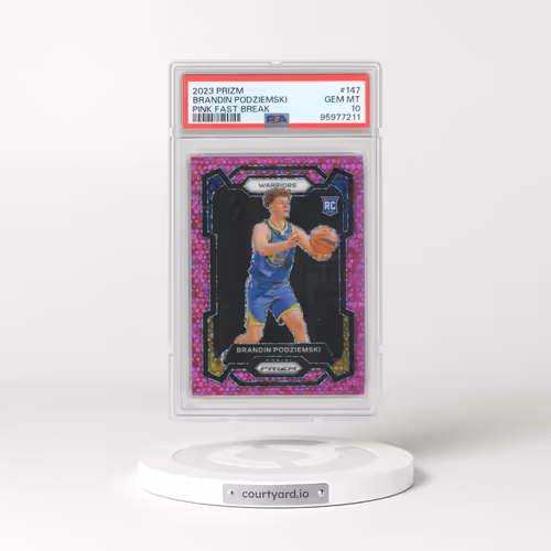 2023 Panini Prizm #147 Brandin Podziemski - Pink Fast Break (PSA 10 GEM MINT)