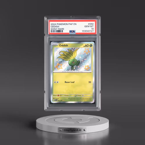 2024 Pokémon Paf EN-Paldean Fates #092 Oddish - Shiny Rare (PSA 10 GEM MINT)