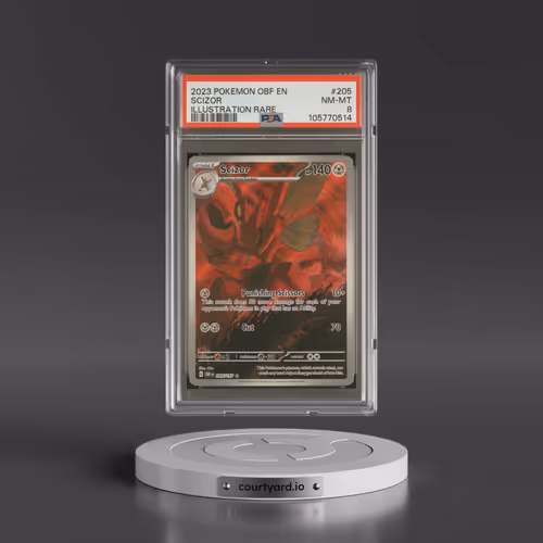 2023 Pokémon Obf EN-Obsidian Flames #205 Scizor - Illustration Rare (PSA 8 NM-MT)