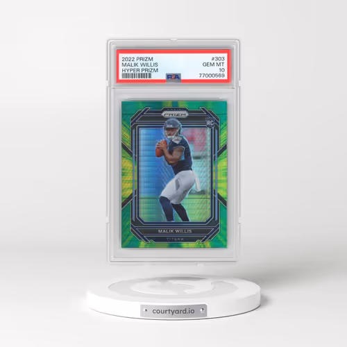 2022 Panini Prizm #303 Malik Willis - Hyper Prizm (PSA 10 GEM MINT)