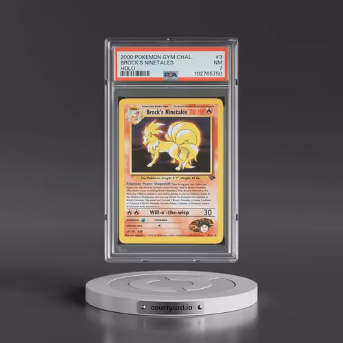 2000 Pokémon Gym Challenge #3 Brock's Ninetales - Holo (PSA 7 NM)