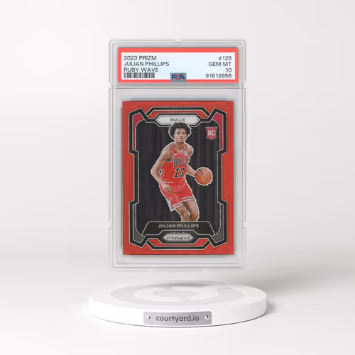 2023 Panini Prizm #125 Julian Phillips - Ruby Wave (PSA 10 GEM MINT)