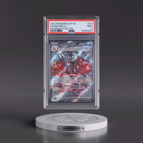 2024 Pokémon Svp EN-SV Black Star Promo #074 Charizard EX - Holo Paldean Fates Tin (PSA 9 MINT)