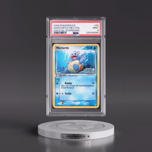 2006 Pokémon EX Crystal Guardians #42 Wartortle - Reverse Foil (PSA 9 MINT)