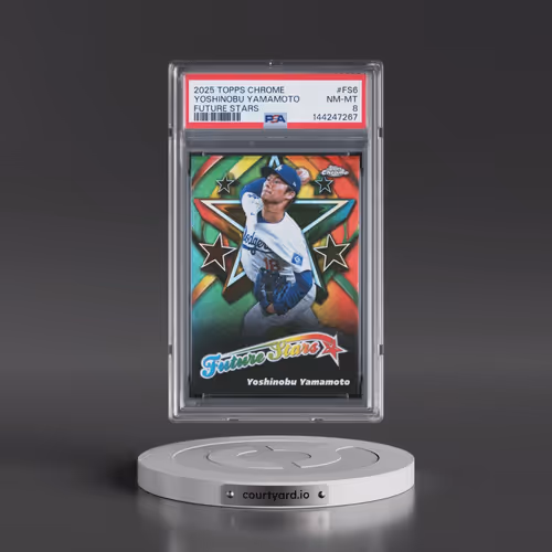 2025 Topps Chrome Future Stars #FS6 Yoshinobu Yamamoto (PSA 8 NM-MT)