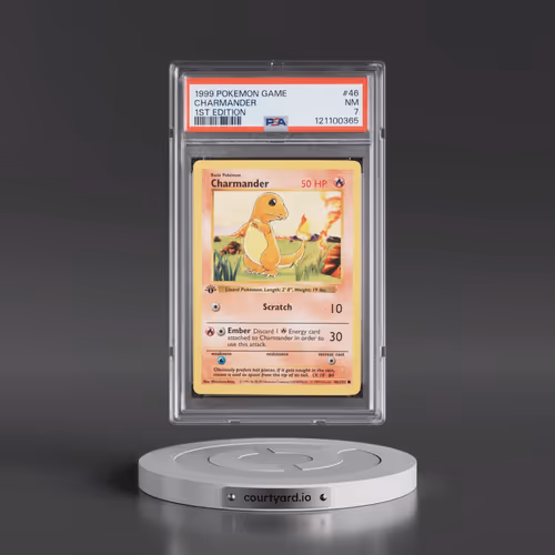 1999 Pokémon Game #46 Charmander - 1st Edition (PSA 7 NM)