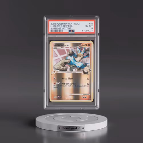 2009 Pokémon Platinum Supreme Victors #31 Lucario C - Reverse Foil (PSA 8 NM-MT)