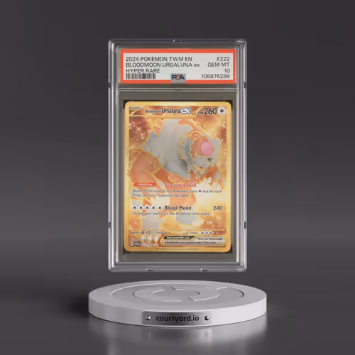 2024 Pokémon Twm EN-Twilight Masquerade #222 Bloodmoon Ursaluna EX - Holo Hyper Rare (PSA 10 GEM MIN