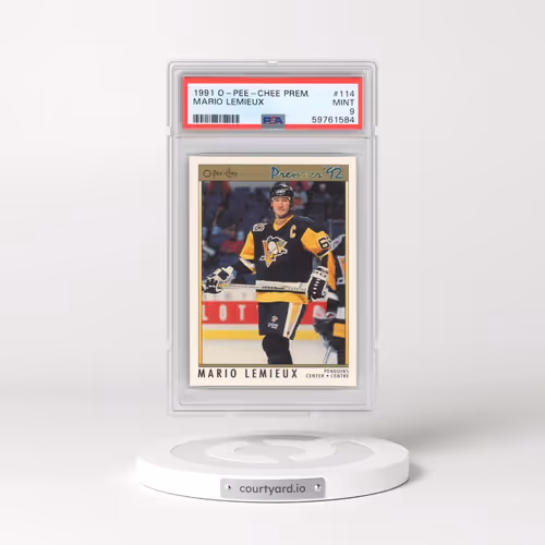 1991 O-Pee-Chee Premier #114 Mario Lemieux (PSA 9 MINT)