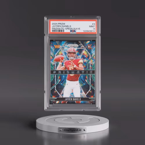 2024 Panini Prizm Prizmatic #3 Jayden Daniels - Green Wave (PSA 9 MINT)