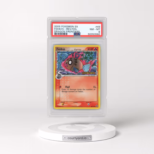 2006 Pokémon EX Dragon Frontiers #49 Feebas - Reverse Foil (PSA 8 NM-MT)