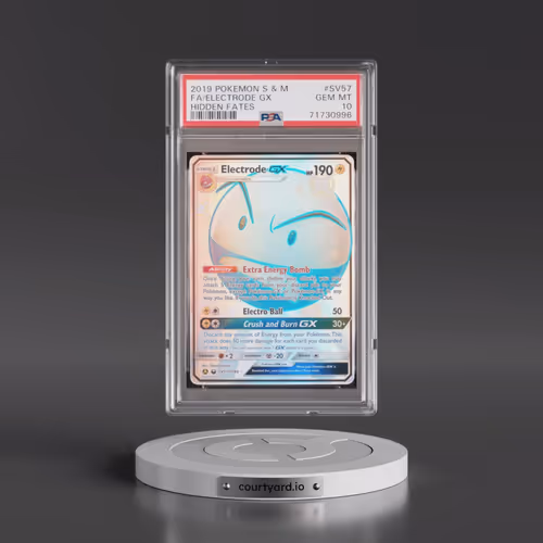 2019 Pokémon Sun & Moon Hidden Fates #SV57 Electrode GX - Holo Full Art (PSA 10 GEM MINT)
