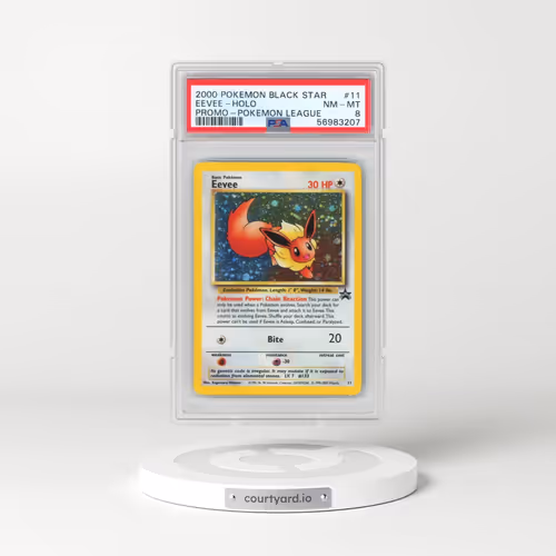 2000 Pokémon Promo Black Star #11 Eevee - Holo Pokemon League (PSA 8 NM-MT)