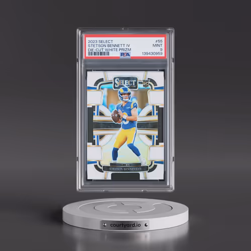 2023 Panini Select #55 Stetson Bennett IV - Die-Cut White Prizm (PSA 9 MINT)