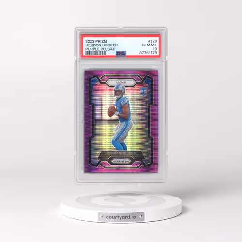 2023 Panini Prizm #329 Hendon Hooker - Purple Pulsar (PSA 10 GEM MINT)