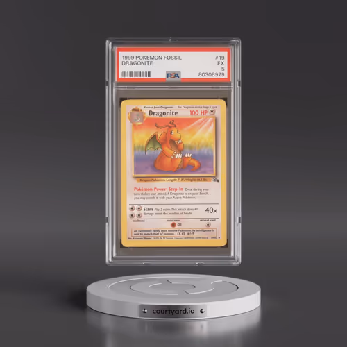 1999 Pokémon Fossil #19 Dragonite (PSA 5 EX)