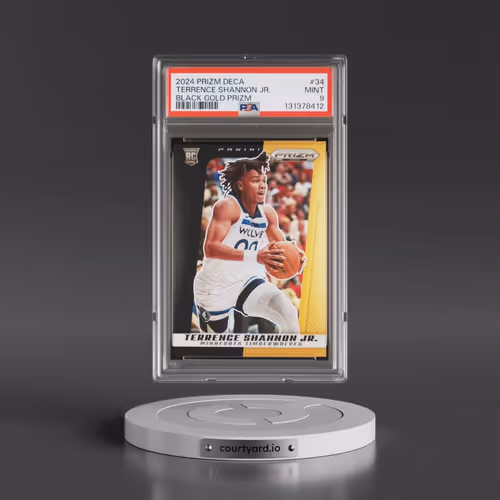 2024 Panini Prizm Deca #34 Terrence Shannon Jr. - Black Gold Prizm (PSA 9 MINT)