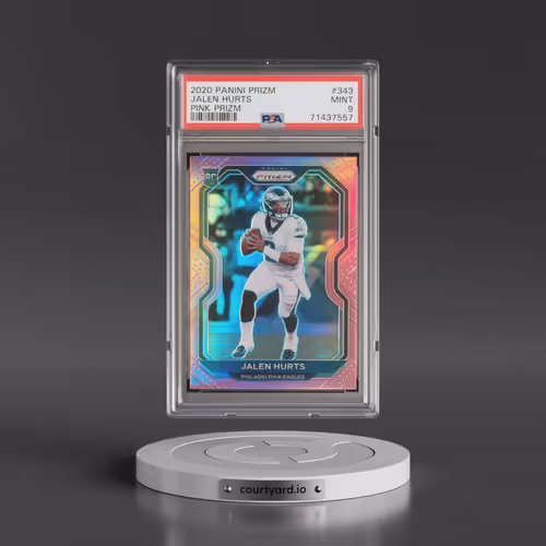 2020 Panini Prizm #343 Jalen Hurts - Pink Prizm (PSA 9 MINT)