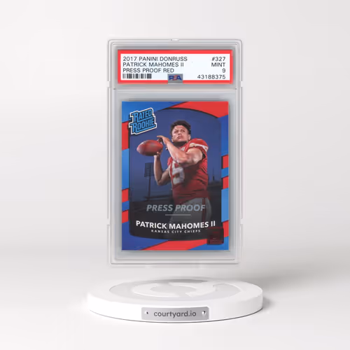 2017 Panini Donruss #327 Patrick Mahomes II - Red Press Proof (PSA 9 MINT)