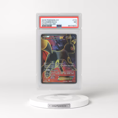 2016 Pokémon XY Fates Collide #119 Umbreon EX - Holo Full Art (PSA 7 NM)