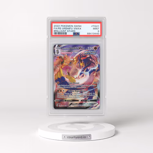 2022 Pokémon Sword & Shield Brilliant Stars #TG21 Rapid Strike Urshifu Vmax - Full Art (PSA 9 MINT)