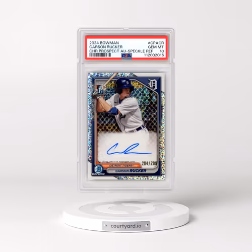 2024 Bowman Chrome Prospect Autographs #CPACR Carson Rucker - Speckle Refractor (PSA 10 GEM MINT)