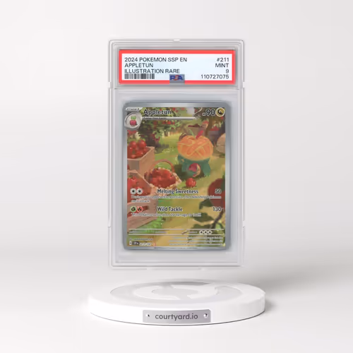 2024 Pokémon Ssp EN-Surging Sparks #211 Appletun - Illustration Rare (PSA 9 MINT)