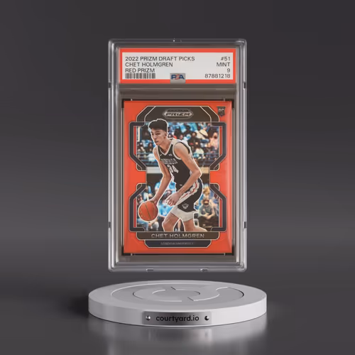 2022-23 Panini Prizm Draft Picks #51 Chet Holmgren - Red Prizm (PSA 9 MINT)