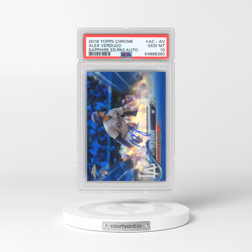 2018 Topps Chrome Sapphire Edition Rookie Autographs #AC-AV Alex Verdugo (PSA 10 GEM MINT)