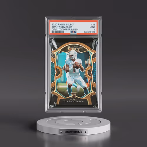 2020 Panini Select #45 Tua Tagovailoa - Die-Cut Copper Prizm (PSA 9 MINT)