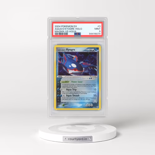 2004 Pokémon EX Team Magma VS Team Aqua #3 Team Aqua's Kyogre - Holo (PSA 9 MINT)