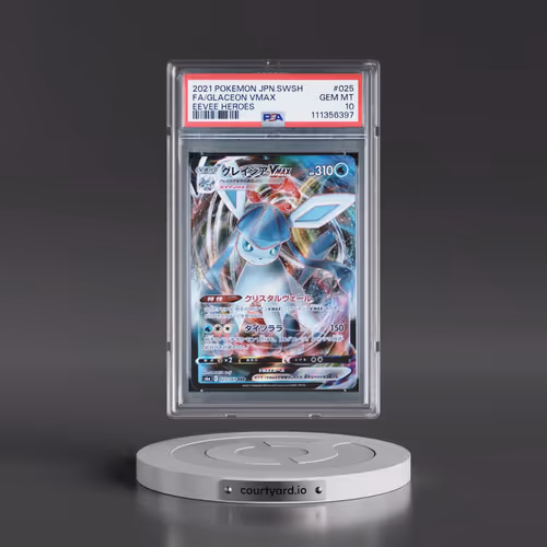 2021 Pokémon Sword & Shield Eevee Heroes #025 Glaceon Vmax - Full Art (PSA 10 GEM MINT)