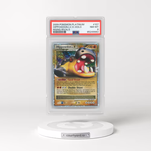 2009 Platinum - Rising Rivals #107 Hippowdon LV.X - Holo (PSA 8 NM-MT)