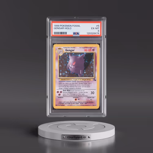 1999 Pokémon Fossil #5 Gengar - Holo (PSA 6 EX-MT)