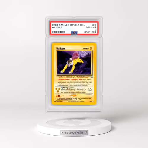 2001 Pokémon Neo Revelation #22 Raikou (PSA 8 NM-MT)