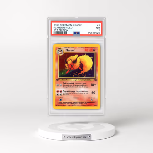 1999 Pokémon Jungle #3 Flareon - 1st Edition Holo (PSA 7 NM)