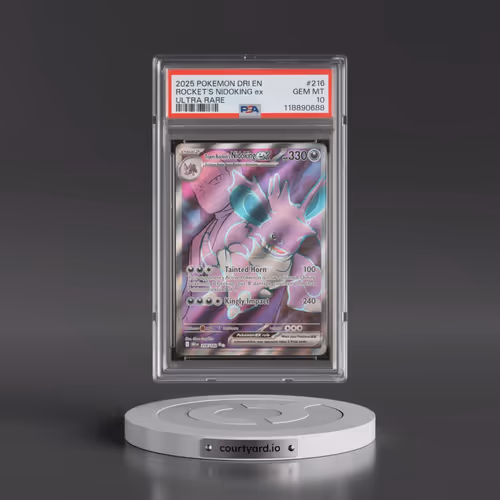 2025 Pokémon Dri EN-Destined Rivals #216 Team Rocket's Nidoking EX - Holo Ultra Rare (PSA 10 GEM MIN