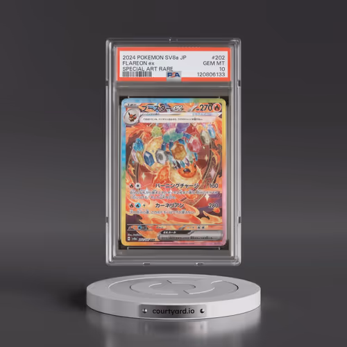 2024 Pokémon Sv8a-Terastal Fest EX #202 Flareon EX - Holo Special Art Rare (PSA 10 GEM MINT)