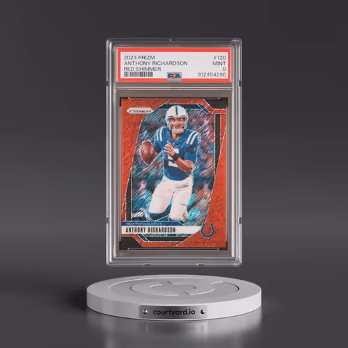 2024 Panini Prizm #120 Anthony Richardson - Red Shimmer (PSA 9 MINT)