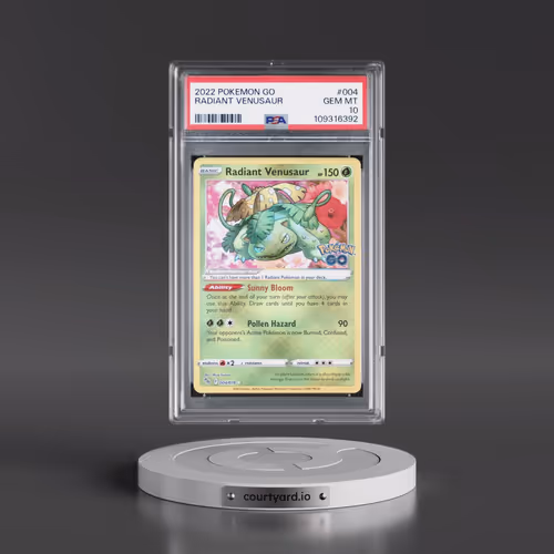 2022 Pokémon Go #004 Radiant Venusaur - Holo (PSA 10 GEM MINT)