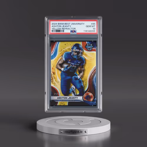 2024 Bowman Best University #85 Ashton Jeanty - Yellow Refractor (PSA 10 GEM MINT)