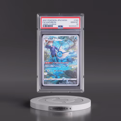 2021 Pokémon Sword & Shield Vmax Climax #189 Vaporeon - Full Art (PSA 10 GEM MINT)