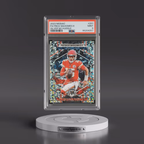 2023 Panini Mosaic #251 Patrick Mahomes II - Silver No Huddle (PSA 9 MINT)