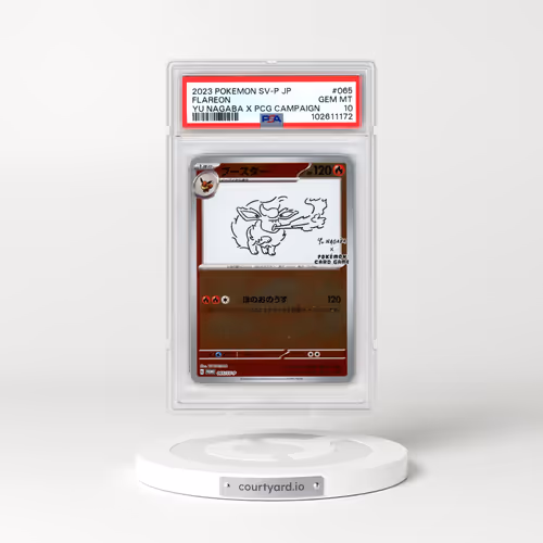 2023 Pokémon SV-P Promo #065 Flareon - YU Nagaba X Pokemon Card Game Campaign (PSA 10 GEM MINT)