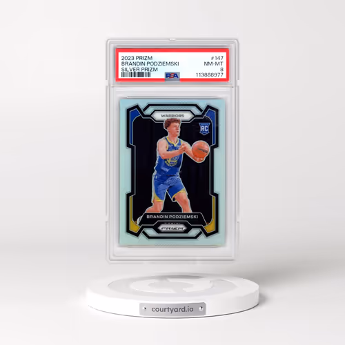 2023 Panini Prizm #147 Brandin Podziemski - Silver Prizm (PSA 8 NM-MT)